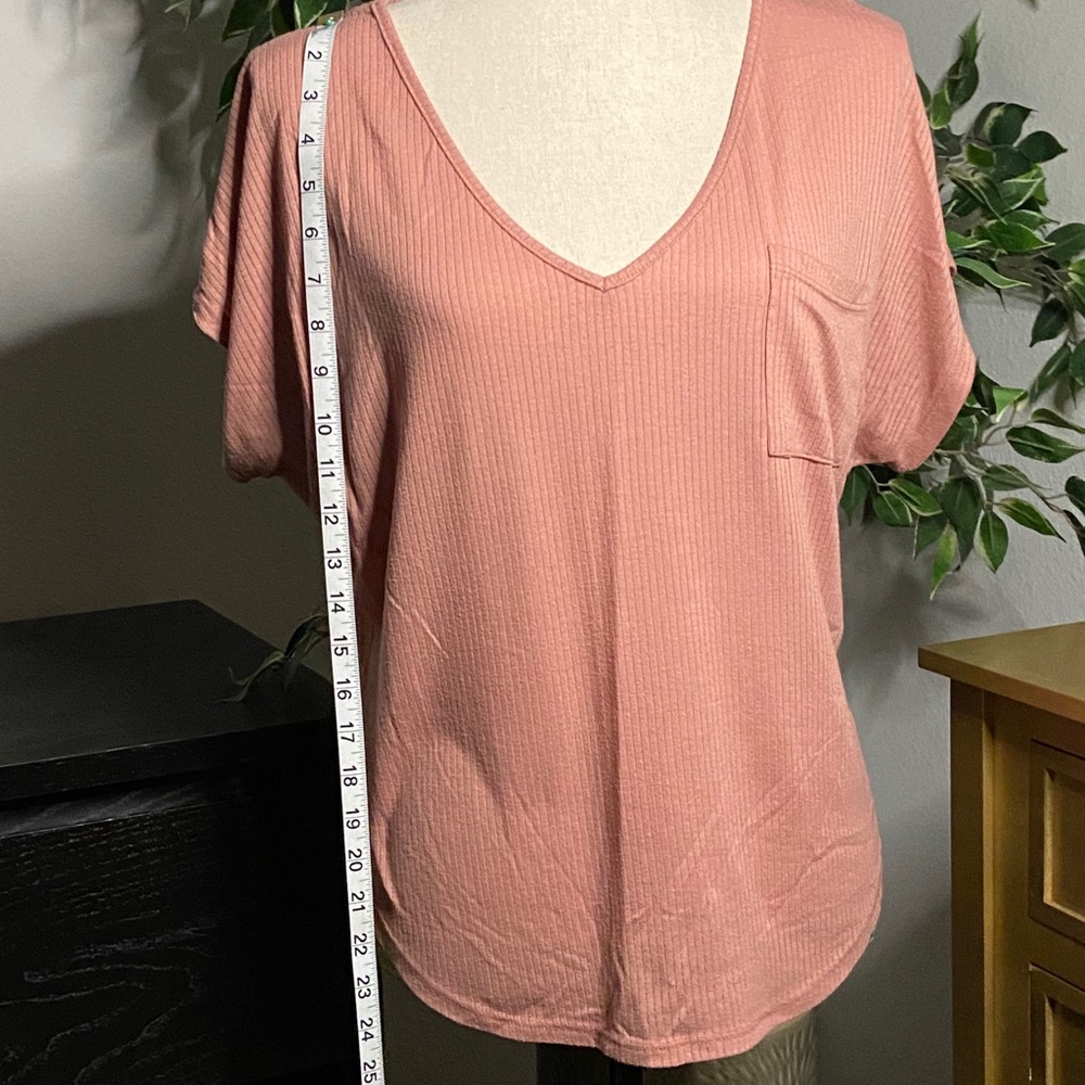 Pink Vneck Top - Picture 3 of 5